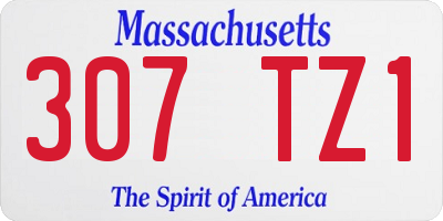 MA license plate 307TZ1