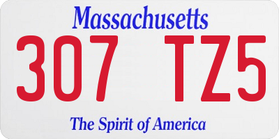 MA license plate 307TZ5