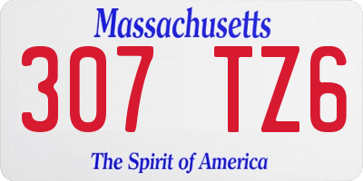 MA license plate 307TZ6