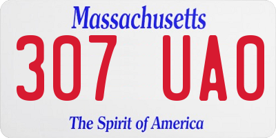 MA license plate 307UA0
