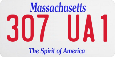 MA license plate 307UA1