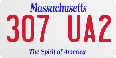 MA license plate 307UA2
