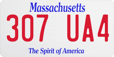 MA license plate 307UA4
