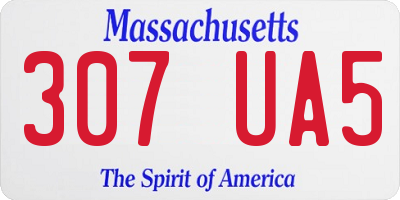 MA license plate 307UA5