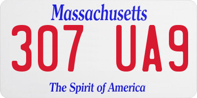 MA license plate 307UA9