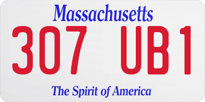 MA license plate 307UB1