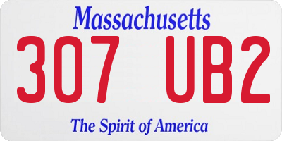 MA license plate 307UB2