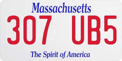 MA license plate 307UB5