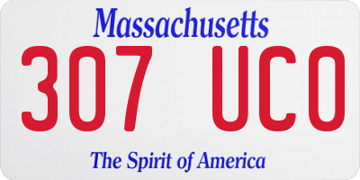 MA license plate 307UC0