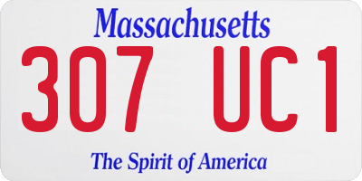 MA license plate 307UC1