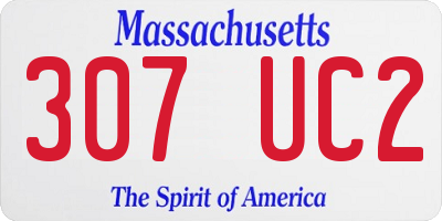 MA license plate 307UC2