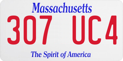 MA license plate 307UC4