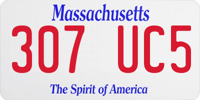 MA license plate 307UC5