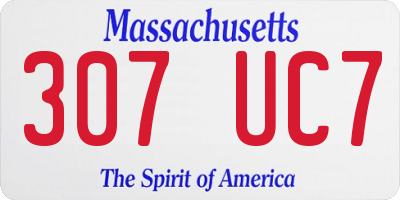MA license plate 307UC7