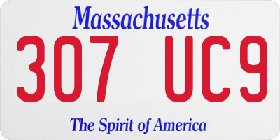 MA license plate 307UC9