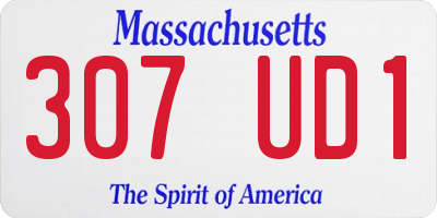 MA license plate 307UD1