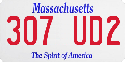 MA license plate 307UD2