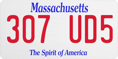 MA license plate 307UD5
