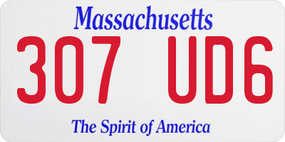 MA license plate 307UD6