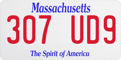 MA license plate 307UD9
