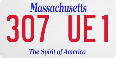 MA license plate 307UE1