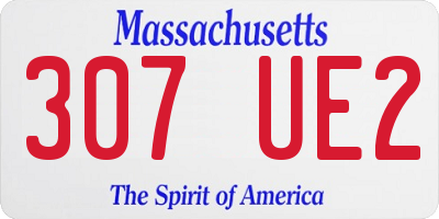 MA license plate 307UE2