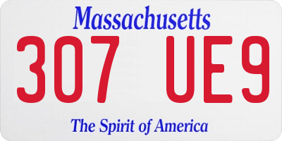 MA license plate 307UE9