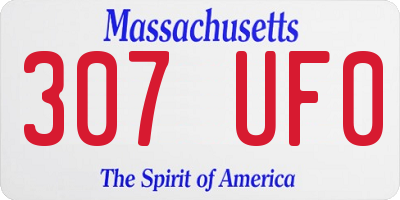 MA license plate 307UF0
