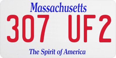 MA license plate 307UF2