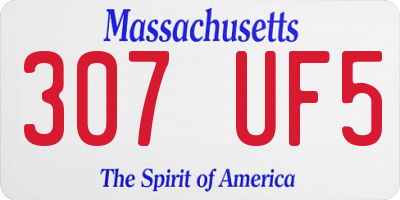 MA license plate 307UF5