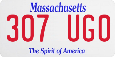 MA license plate 307UG0