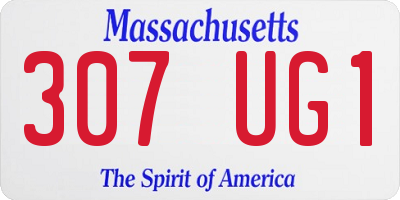 MA license plate 307UG1