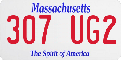 MA license plate 307UG2