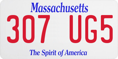 MA license plate 307UG5