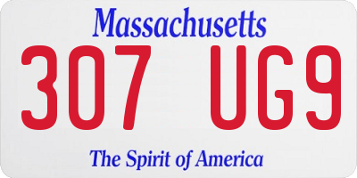 MA license plate 307UG9