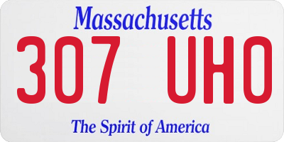 MA license plate 307UH0