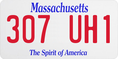 MA license plate 307UH1