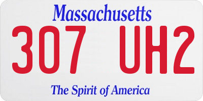 MA license plate 307UH2