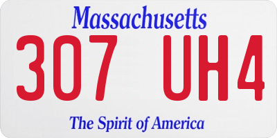 MA license plate 307UH4