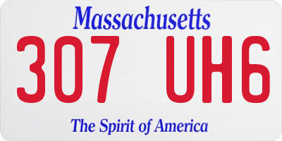 MA license plate 307UH6