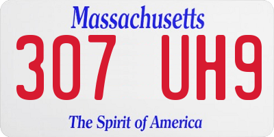 MA license plate 307UH9