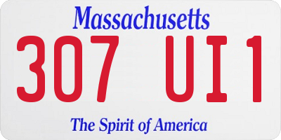 MA license plate 307UI1