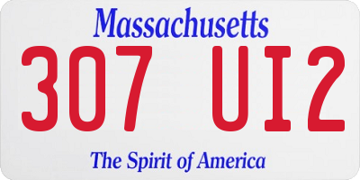 MA license plate 307UI2