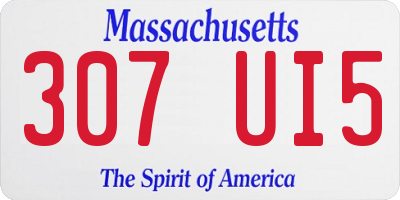 MA license plate 307UI5