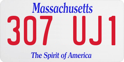 MA license plate 307UJ1