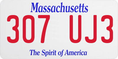 MA license plate 307UJ3