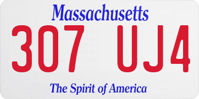 MA license plate 307UJ4