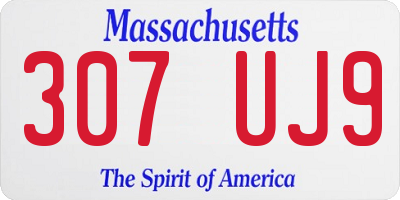 MA license plate 307UJ9
