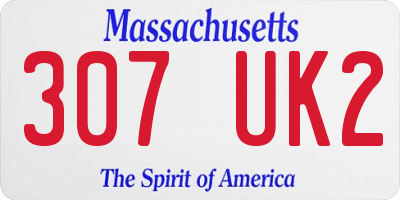 MA license plate 307UK2