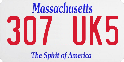 MA license plate 307UK5